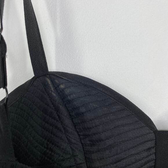 12th Street by Cynthia Vincent Women Black Floral Print Silk Mini Dress 2 Y2K - Picture 3 of 9